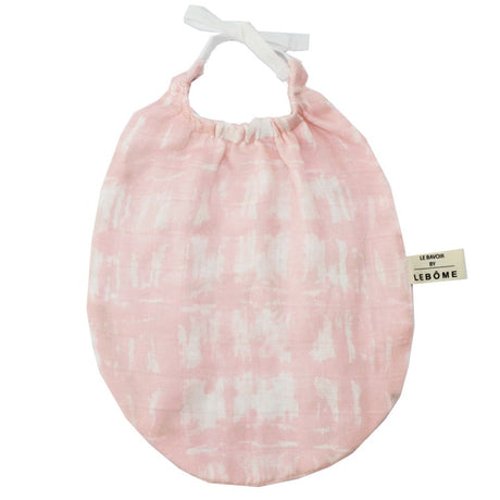 Bavoir James rose coton bio organic fabriqué en France Lebome