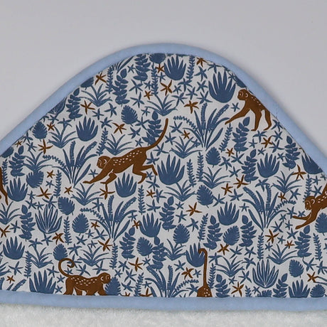 Cape de bain bleu petit singe