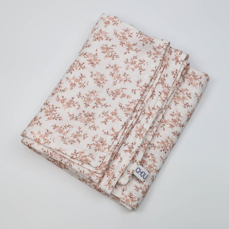 Couverture été fleurs pêche