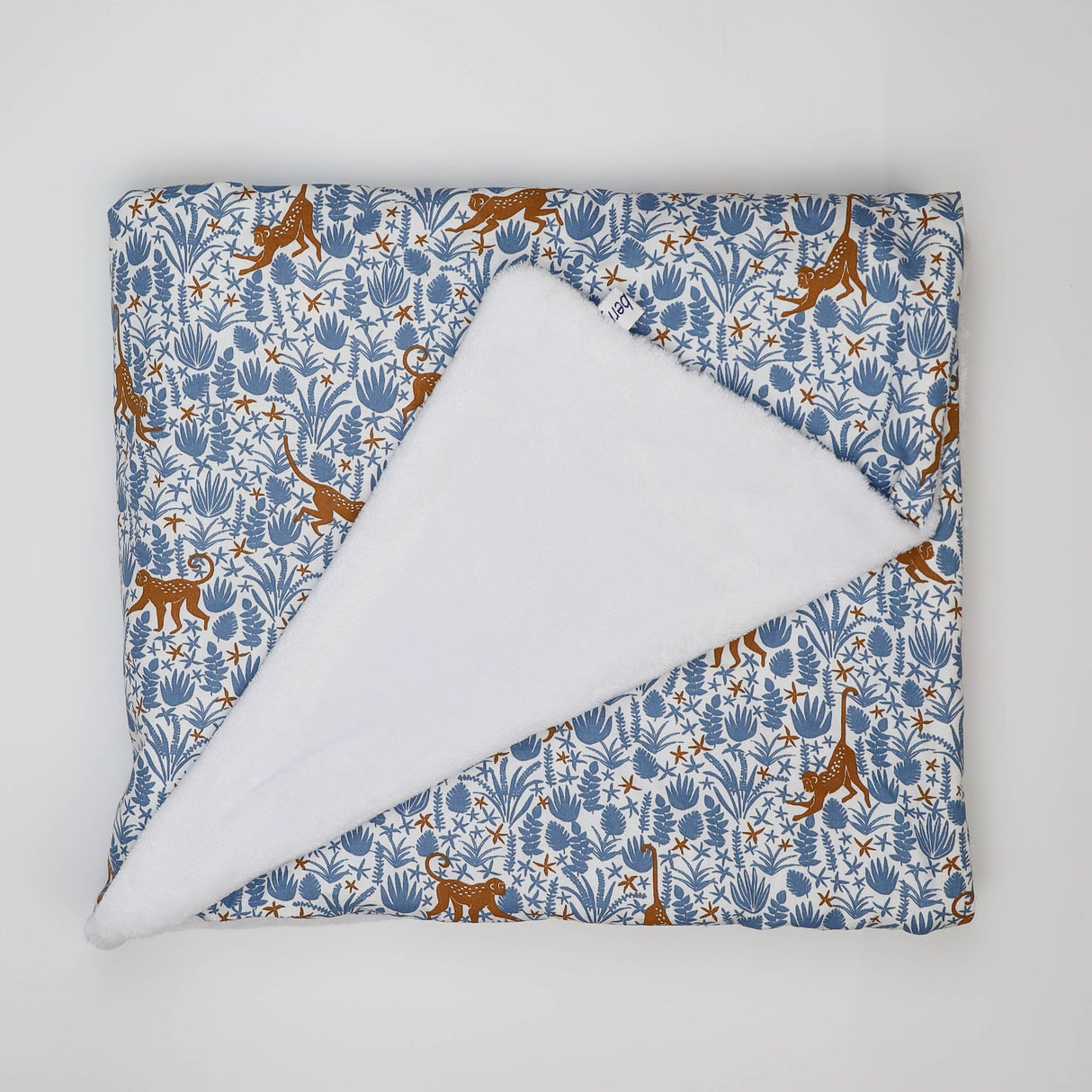 Couverture bleu petit singe