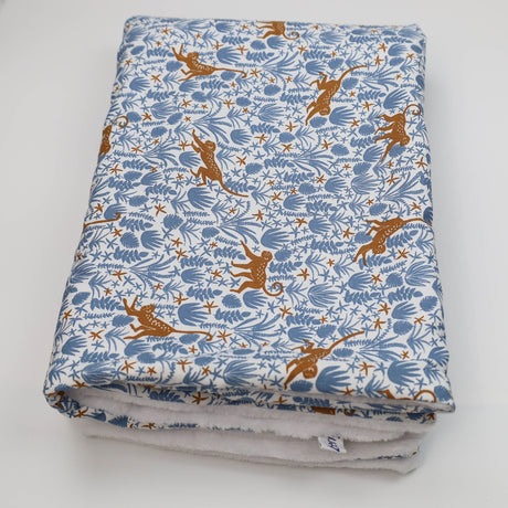 Couverture bleu petit singe