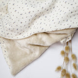 Couverture bébé hiver bouton bleu made in france chouberry