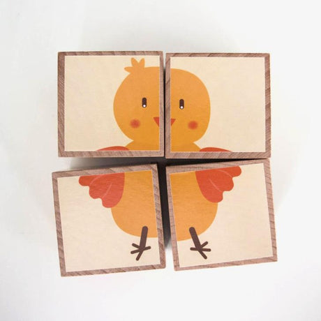 Cubes en bois - Animaux de la ferme