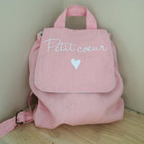 Sac à dos bébé "Petit coeur" rose
