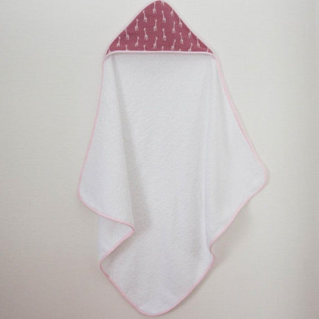 Cape de bain girafe rose pâle