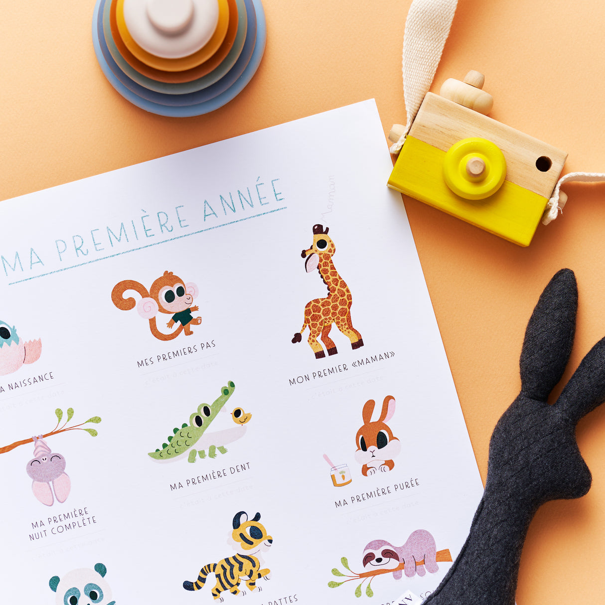 Affiche à personnaliser "ma première année"