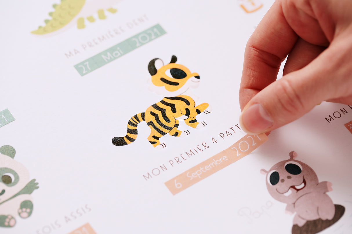 Affiche bébé la première fois 