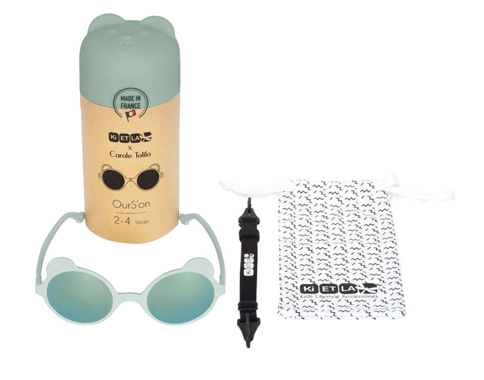 Lunettes de soleil Ourson Vert amande - KI ET LA