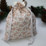 Pochon fleurs pêche