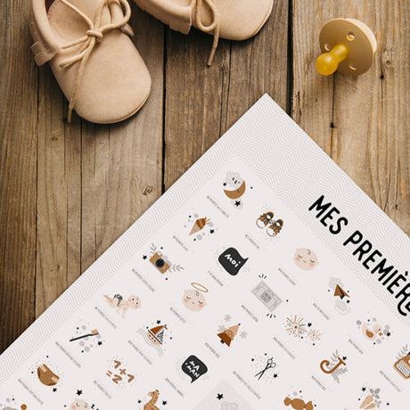 Affiche "mes premières fois" à tamponner - Les petites dates