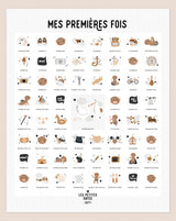 Affiche "mes premières fois" à tamponner - Les petites dates