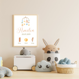 Affiche naissance personnalisée