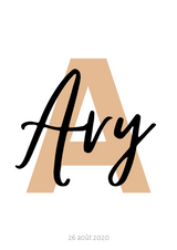 Affiche naissance personnalisée prénom