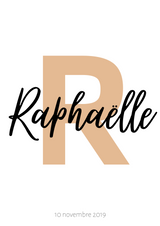 Affiche naissance personnalisée prénom