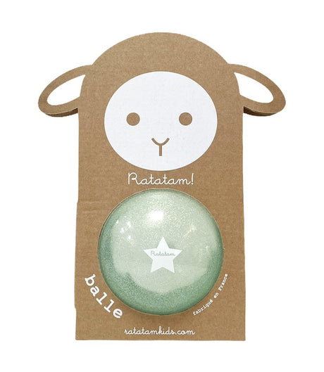Petit ballon pailleté mouton bleu 10 cm- Ratatam