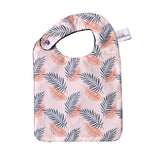 Bavoir feuillage rose