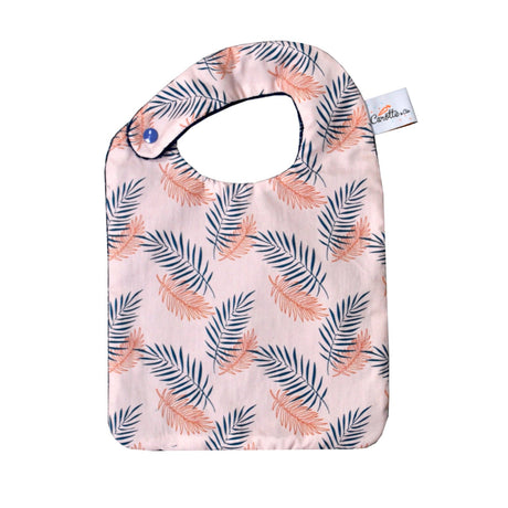 Bavoir feuillage rose