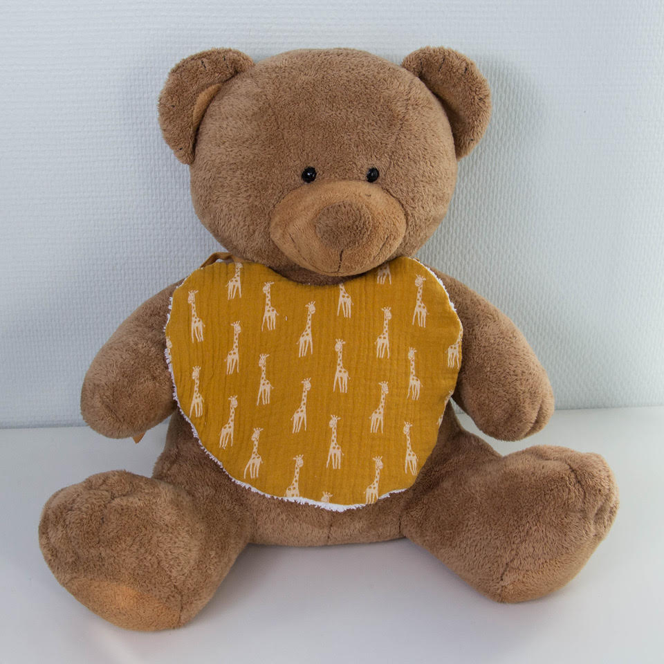 Bavoir girafe jaune