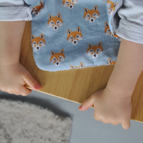 Bavoir renards bleus