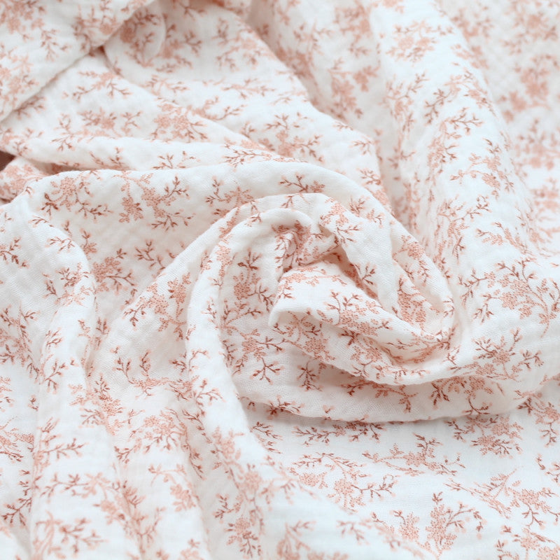 Couverture hiver fleurs pêche