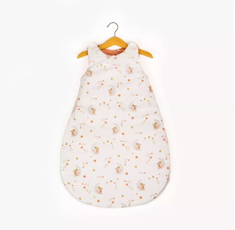 Gigoteuse été réversible coton GOTS - Souris rose TOG 1