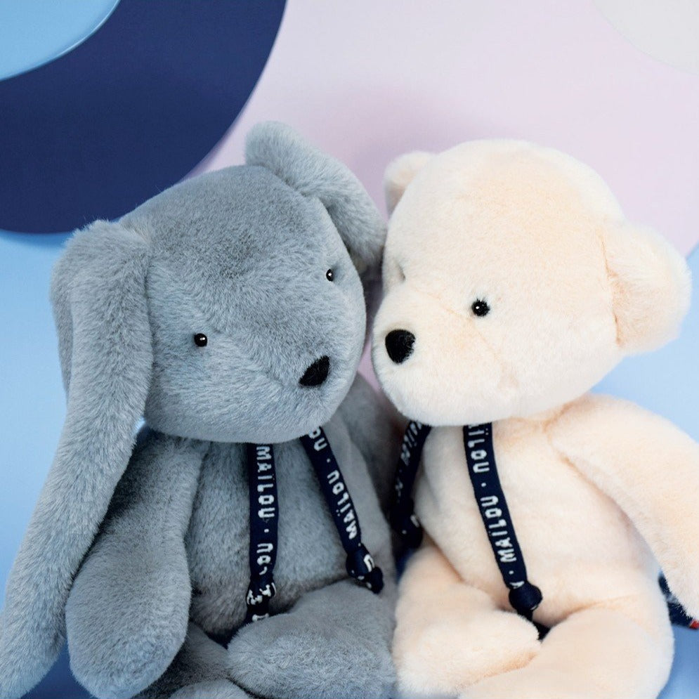 Lapin dorlotin pantin gris