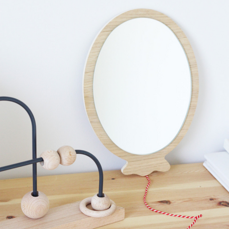 Miroir ballon en bois
