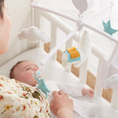 Mobile lama bleu et blanc - Musique Vaiana