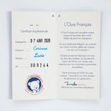 Ours en peluche blanc made in France
