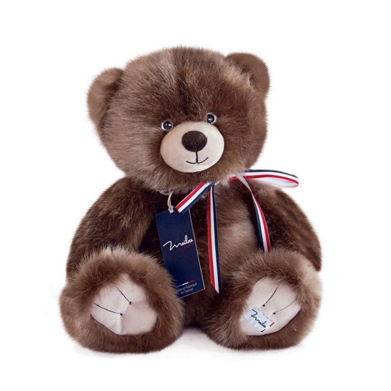 ours en peluche taupe maide in france 35 cm