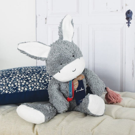 Ane en peluche bio 40 cm made in France