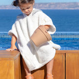 Poncho de bain bébé caramel
