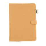 Protège carnet de santé gaze de coton caramel