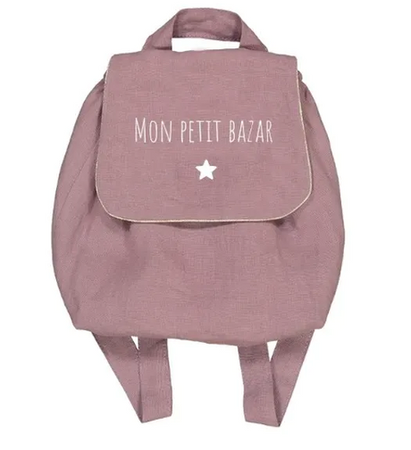 Sac à dos "Mon petit bazar" mauve